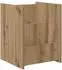 vidaXL Beistelltisch mit 3 Ablagen, Holzwerkstoff, Eiche-Optik, 35x35x45cm