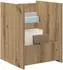 vidaXL Beistelltisch mit 3 Ablagen, Holzwerkstoff, Eiche-Optik, 35x35x45cm