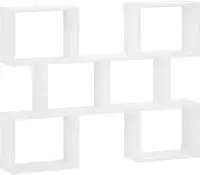 vidaXL Wandregal Wei&szlig; 103 x 17 x 80 cm Holzwerkstoff