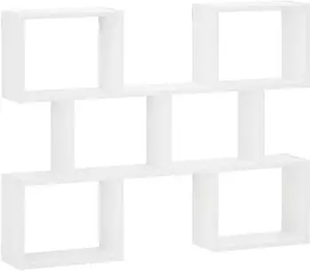 vidaXL Wandregal wei&szlig; 103x17x80cm Holzwerkstoff
