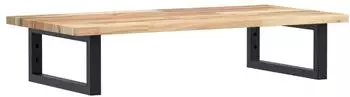 vidaXL Waschbeckenregal Wandmontage, Stahl & Akazienholz massiv, 100x40cm (3302744)