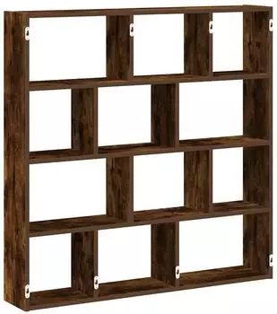 vidaXL W&uuml;rfelregal 12 F&auml;cher, Holzwerkstoff, R&auml;uchereiche (860008)