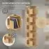 ML-Design Drehbares Bücherregal 5 Ebenen, 360°, Eiche-Holzoptik, 40x155x40cm