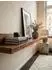 KADIMA DESIGN MUMBAI Wandregal Massivholz Sheesham, 160x24x17cm