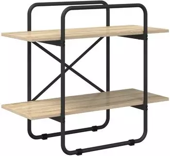 vidaXL B&uuml;cherregal 2 Ebenen Sonoma-Eiche 60x35x70cm