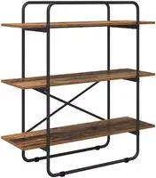 vidaXL B&uuml;cherregal 3 Ebenen 100 x 35 x 105 cm PB Eichenholz