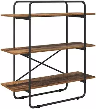 vidaXL B&uuml;cherregal 3 Ebenen, Eichenholz-Optik, 100x35x105cm