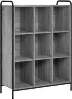 vidaXL B&uuml;cherregal 57 x 33 x 111 cm Holzwerkstoff Sonoma-Grau