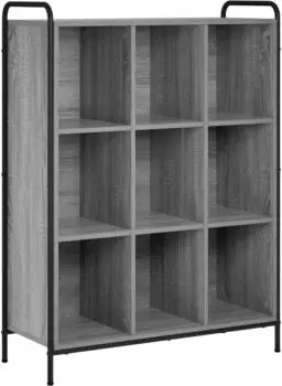 vidaXL B&uuml;cherregal 57x33x111cm Holzwerkstoff Sonoma-Grau