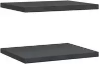 vidaXL Wandregale 2 Stk. 50x40 cm Schwarz Edelstahl