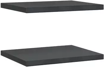 vidaXL Wandregale 2 Stk. 50x40cm, schwarz, Edelstahl (30293)