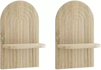 vidaXL Wandregal 2 Stk. Sonoma-Eiche 23x13,5x37,5cm Holzwerkstoff (8014925)