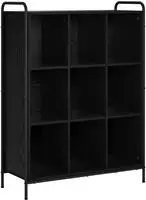 vidaXL B&uuml;cherregal 57 x 33 x 111 cm Holzwerkstoff Schwarz Eichen-Optik