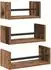vidaXL Wandregal-Set 3-tlg. Altholz 40x16x14cm (882787)