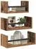 vidaXL Wandregal-Set 3-tlg. Altholz 40x16x14cm (882787)