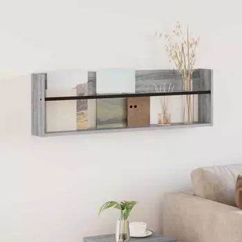 vidaXL Magazinregal Sonoma-Grau 100x12x30cm Holzwerkstoff