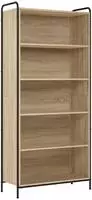 vidaXL B&uuml;cherregal 55,5 x 33 x 174 cm Holzwerkstoff Sonoma-Eiche