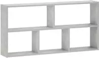 vidaXL Wandregal Betongrau 102 x 17 x 50 cm Holzwerkstoff