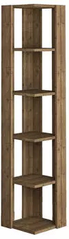 Decortie Nati Corner Bookcase Dark Oak