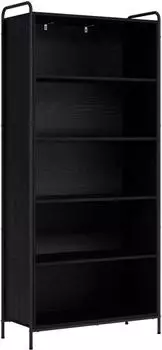 vidaXL B&uuml;cherregal 55,5x33x174cm Holzwerkstoff schwarze Eiche