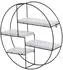 Proregal Wandregal Rund 45x45x11cm
