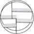 Proregal Wandregal Rund 45x45x11cm