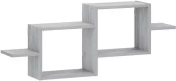 vidaXL Wandregal Sonoma-grau 95x17x37cm Holzwerkstoff
