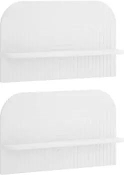 vidaXL Wandregal 2 Stk. wei&szlig; 60x13,5x37,5cm Holzwerkstoff
