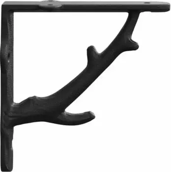 vidaXL Wandregalhalterungen schwarz 21,5x21,5x3,5cm Stahl, 12 Stk.