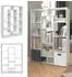 VICCO Raumteiler Bücherregal 11 Fächer, weiß, 107,2x143cm (28031)