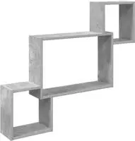 vidaXL Wandregal Betongrau 91,5 x 15 x 76 cm