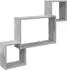 vidaXL Wandregal mit Wandhalterung betongrau 91,5x15x76cm