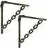 Relaxdays Regalwinkel Gusseisen, Ketten-Motiv, 2er Set, bronze (10032086_490)