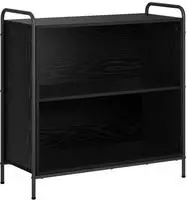 vidaXL B&uuml;cherregal 80 x 33 x 80 cm Holzwerkstoff Schwarz Eichen-Optik