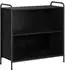 vidaXL Bücherregal 80x33x80cm Holzwerkstoff schwarz Eichen-Optik