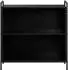vidaXL Bücherregal 80x33x80cm Holzwerkstoff schwarz Eichen-Optik