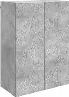 vidaXL Wandschrank 66 x 34,5 x 90 cm Holzwerkstoff Betongrau