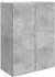 vidaXL Wandschrank 66x34,5x90cm Holzwerkstoff betongrau