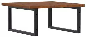 vidaXL Waschbeckenregal Wandmontage, Stahl & Massivholz Eiche (3302383)