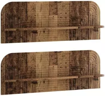 vidaXL Wandregal 2 Stk. Altholz-Optik 102x13,5x37,5cm Holzwerkstoff