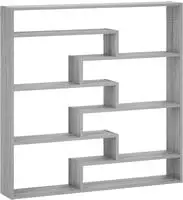 vidaXL Wandregal Sonoma-Grau 103 x 17 x 102 cm Holzwerkstoff