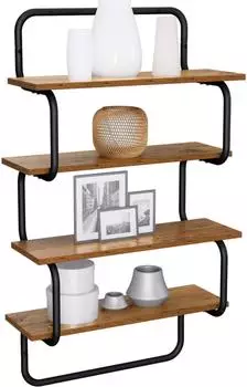 vidaXL 4-stufiges Wandregal Altholz-Optik 60x24,5x104cm (8006089)