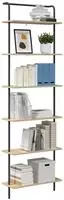 vidaXL B&uuml;cherregal 6 Ebenen 60 x 24 x 203 cm Holzwerkstoff