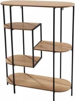 Home & styling collection B&uuml;cherregal 5 Ebenen, Holz/Metall, 77x30x95,5cm