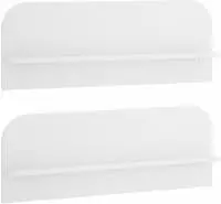 vidaXL Wandregal 2 stk. Wei&szlig; 102 x 13,5 x 37,5 cm Holzwerkstoff