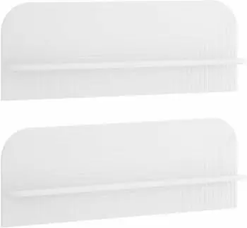 vidaXL Wandregal 2er-Set wei&szlig; 102x13,5x37,5cm Holzwerkstoff