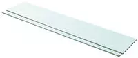 vidaXL Regalb&ouml;den 2 Stk. Glas Transparent 100x20 cm