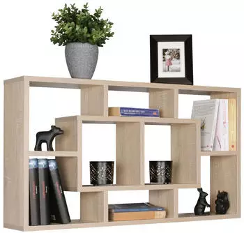 KADIMA DESIGN PAOLA Wandregal, offen freischwebend, Sonoma, 85x47,5x16cm