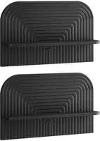 vidaXL Wandregal 2 stk. Schwarz 60 x 13.5 x 37.5 cm Holzwerkstoff