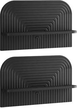 vidaXL Schweberegal 2er-Set schwarz 60x13,5x37,5cm Holzwerkstoff